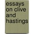 Essays On Clive And Hastings