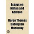 Essays On Milton And Addison