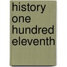History One Hundred Eleventh door W.S. Thurstin
