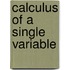 Calculus of a Single Variable