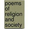 Poems of Religion and Society door John Quincy Adams