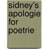 Sidney's Apologie For Poetrie door Sir Philip Sidney