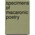 Specimens Of Macaronic Poetry
