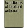 Handbook of Biblical Criticism by Richard N. Soulen