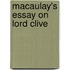 Macaulay's Essay on Lord Clive