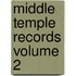 Middle Temple Records Volume 2