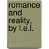 Romance And Reality, By L.E.L.
