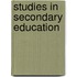 Studies In Secondary Education