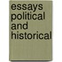 Essays Political And Historical