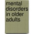 Mental Disorders in Older Adults
