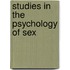 Studies In The Psychology Of Sex