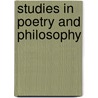 Studies in Poetry and Philosophy by Wordsworth Collection
