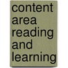 Content Area Reading And Learning by Nancy Farnan