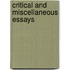Critical And Miscellaneous Essays
