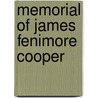 Memorial Of James Fenimore Cooper door William Cullen Bryant