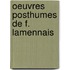 Oeuvres Posthumes De F. Lamennais