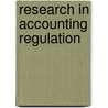 Research In Accounting Regulation door Thomas R. Robinson