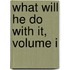 What Will He Do with It, Volume I