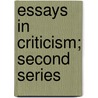 Essays in Criticism; Second Series door Matthew Arnold
