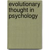 Evolutionary Thought In Psychology by Henry Plotkin