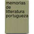 Memorias De Litteratura Portugueza