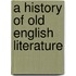 A History of Old English Literature