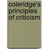 Coleridge's Principles Of Criticism door Samuel Taylor Coleridge