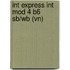 Int Express Int Mod 4 B6 Sb/wb (vn)