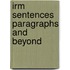 Irm Sentences Paragraphs and Beyond