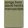 Songs from David Herd's Manuscripts by Hans Hecht