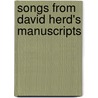 Songs from David Herd's Manuscripts by Hans Hecht