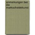 Anmerkungen Ber Die Markscheidekunst