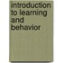 Introduction to Learning and Behavior