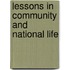 Lessons in Community and National Life