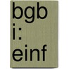 Bgb I: Einf by Dieter Leipold