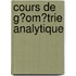 Cours De G�Om�Trie Analytique