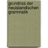 Grundriss Der Neuislandischen Grammatik