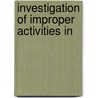Investigation Of Improper Activities In door United States Congress Field