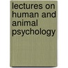 Lectures on Human and Animal Psychology by Wilhelm Max Wundt