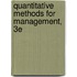 Quantitative Methods for Management, 3e