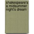Shakespeare's a Midsummer Night's Dream