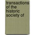 Transactions Of The Historic Society Of