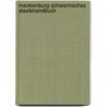 Mecklenburg-Schwerinsches Staatshandbuch door Mecklenburg-Schwerin Statisti Landesamt