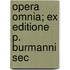 Opera Omnia; Ex Editione P. Burmanni Sec