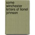 Some Winchester Letters of Lionel Johnson