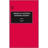 Advances in Accounting Behavioral Research door Vicky Arnold