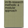 Im/Tb-Research Methods: a Modular Approach door Michael Jackson