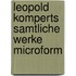 Leopold Komperts Samtliche Werke Microform