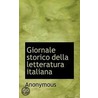 Giornale Storico Della Letteratura Italiana door . Anonymous