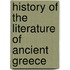 History Of The Literature Of Ancient Greece